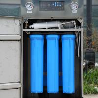 Système d'osmose inverse RO en acier inoxydable 250LPH 500LPH, installation de traitement d'eau industrielle, eau potable pure avec pompe PLC