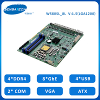 Placa Base W580SL-8L LGA 1200 con 8 Puertos Ethernet Gigabit, Firewall, Placa Base Industrial con DDR4, SATA, M.2, PCIE X8, VGA
