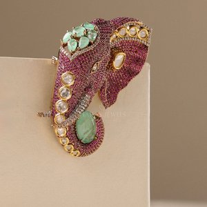 Broche de luxe en diamant style hip-hop sertie en bagues, en argent sterling 925, bijou raffiné et élégant, épingle de mode, pour mariage, fête, usage quotidien, cadeau - Product Image 5