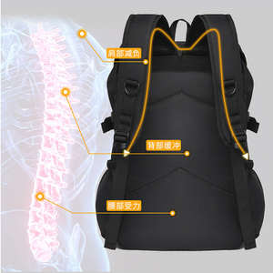 Étanche Portable unisexe voyage d'affaires sac à dos poignée souple fermeture à glissière grande capacité Polyester doublure solide école ordinateur portable - Product Image 5