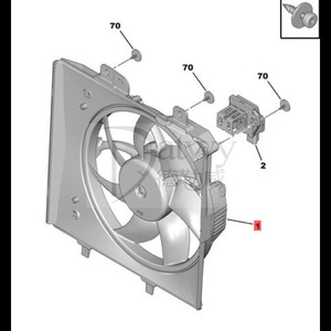 <span class=keywords><strong>Ventilateur</strong></span> de refroidissement de radiateur OE 1253P8 C2 C3 II III <span class=keywords><strong>C4</strong></span> <span class=keywords><strong>Picasso</strong></span> Ds3 Peugeot 1007 207 208 2008 301 1.1 1.4 1.6 8V HDI 16V (marque Datwy) - Product Image 3