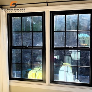 Fenêtre à guillotine double en aluminium noir GS pour style contemporain - Product Image 5