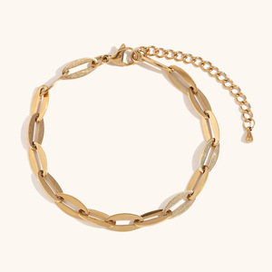 Chaîne <span class=keywords><strong>de</strong></span> <span class=keywords><strong>cheville</strong></span> simple en forme <span class=keywords><strong>de</strong></span> lèvre, plaquée <span class=keywords><strong>or</strong></span> 18 carats, en acier inoxydable, nouvelle collection d'été, accessoire <span class=keywords><strong>de</strong></span> fête polyvalent et tendance pour femme Rz - Product Image 5