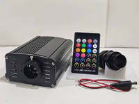 Moteur Lumineux LED à Fibre Optique Scintillante 18W DC12V Corps en Aluminium 300pcs 3M Effet Étoiles Filantes IP65 Décoration Voiture 0.75mm