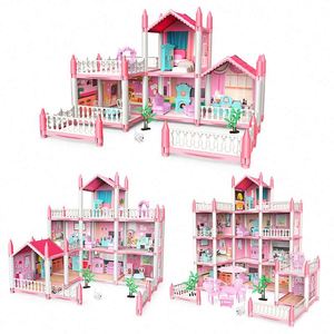 Kits de Muebles en Miniatura para Manualidades, Casa de Muñecas de Plástico Grande, Villa de Ensueño Económica, Juguetes para Niños - Product Image 6