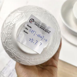 طقم أطباق عشاء من البورسلين الفاخر الأبيض بنقش بارز للمطاعم والفنادق، أطباق جانبية من السيراميك بتصميم مخصص من مصنع صيني للبيع بالجملة - Product Image 6