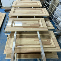 Panneau mural en bois massif personnalisable, panneau de porte d'armoire non peint, panneau de placage intérieur pour la décoration murale intérieure de villa