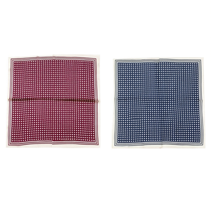 Fazzoletto quadrato a pois 70x70 cm in cotone, piccolo fazzoletto da uomo e donna, accessorio moda - Product Image 1