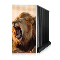 Grille d'écran extérieur transparent led maille écran pixel rvb lumière média maille bâtiment façade rideau affichage usine