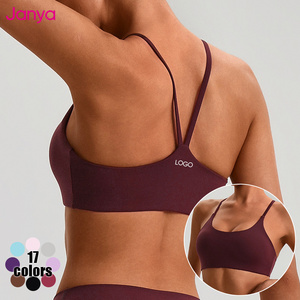 Top Deportivo Janya con Tirantes Finos para Gimnasio y Fitness, Sujetador Deportivo con Logotipo Personalizado, Espalda Descubierta, Secado Rápido, para Yoga y Deportes, para Mujer - Product Image 1