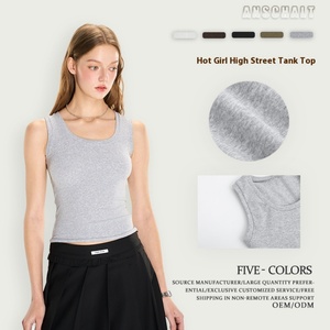 Chaleco Corto de Tirantes para Mujer, Estilo Americano, Color Sólido, Tendencia Verano 2025, 260g, Estilo Urbano, Spice Girls - Product Image 3