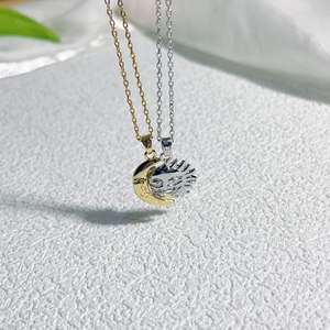 魅力防变色硬币饰品日月吊坠项链吊坠 - Product Image 5