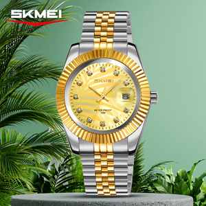 Reloj de Cuarzo Casual de Alta Calidad con Encanto, Logotipo Personalizado OEM, Correa Sólida de Acero Inoxidable, Resistente al Agua, Estilo Minimalista para Hombre - Product Image 2