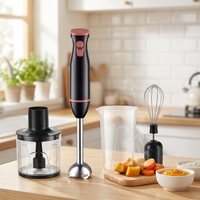 Mixeur Plongeant Électrique Compact 500-600W à 2 Vitesses en ABS, Hachoir/Fouet avec Moteur en Cuivre Pur, Broyeur à Glace Domestique