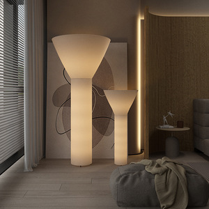 Lampe sur pied LED à commande tactile, style crémeux, pour salon, chambre, éclairage d'ambiance - Product Image 1