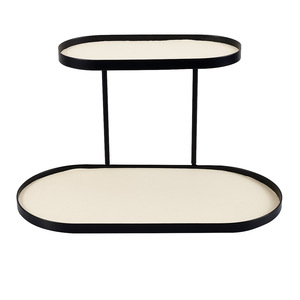 Two Tier Jewelry Organizer Metal Stand With Necklace Holder And Bracelet Tray For Bedroom <b>Dressing</b> <b>Table</b> <b>Storage</b> - Product Image 5