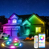 Luces LED Impermeables IP67 con Control Remoto por Aplicación, Fácil Instalación, Iluminación Decorativa para Exteriores, Jardín, Patio y Casa