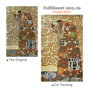 Dipinto a mano Replica Wall Art Canvas famosa opera d'<span class=keywords><strong>arte</strong></span> il bacio di <span class=keywords><strong>Gustav</strong></span> <span class=keywords><strong>Klimt</strong></span> pittura a olio - Product Image 5