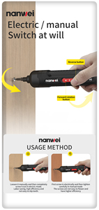 NANWEI 4.2V 10/2N.m Meilleure vente <span class=keywords><strong>Mini</strong></span> tournevis électrique <span class=keywords><strong>sans</strong></span> <span class=keywords><strong>fil</strong></span> de précision réglable - Product Image 5