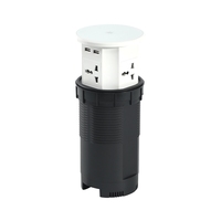 Soket Telepon Universal Desktop Aluminium Pop Up, Pengisian Daya Port USB Nirkabel 15W Harga Bagus