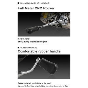 بكرة دوارة معدنية فائقة النعومة باستخدام الحاسب الآلي 5 + 1 BB خفيفة الوزن من الشركة المصنعة للمعدات الأصلية ، سحب أقصى 13.2 رطل: نسبة تروس واحدة - Product Image 6