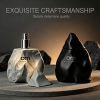 Flacon de parfum créatif en forme de montagne rocheuse 50 ml, flacon pulvérisateur vide en céramique, logo personnalisé