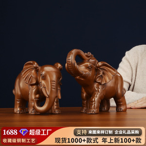 Copper World Bronze <b>Elephant</b> Figurine Handmade Living Room Home Decoration Housewarming <b>Gift</b> - Product Image 5