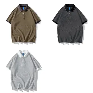 T-c okul üniforması Polo GÖMLEK Premium çizgili uzun kollu T Shirt vinshirt erkekler çizgili özel Polo T Shirt