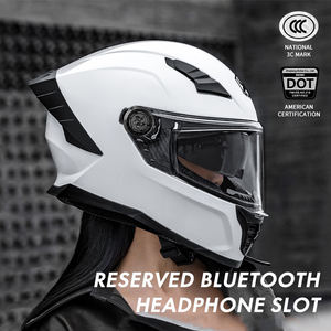 Casco <span class=keywords><strong>de</strong></span> motocicleta <span class=keywords><strong>de</strong></span> cara completa ABS profesional, visera doble, diseño ligero ventilado para todas las estaciones, nueva condición aprobada por DOT - Product Image 4