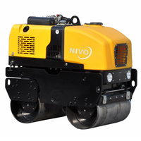 NIVO mini rouleau compresseur avec télécommande 870kg compacteur de rouleau compresseur vibrant avec double tambour NV301C ou pièces