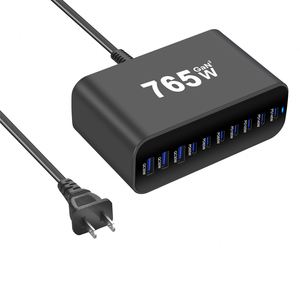 Multi USB nuevo 765 W multipuerto 10 puertos USB GaN carga rápida adaptador de cargador de escritorio estación de carga rápida para <span class=keywords><strong>Notebook</strong></span> para portátil - Product Image 3