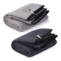 Toalla de Golf Sublimada Más Vendida, Toalla de Microfibra Súper Absorbente para Pelotas de Golf y Toalla de Práctica de Golf con Clip