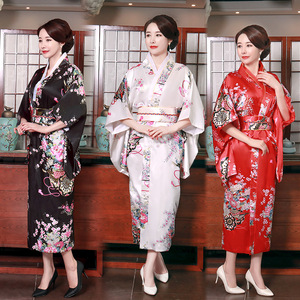 Kimono de estilo <span class=keywords><strong>tradicional</strong></span> japonés para chica, vestido Vintage con estampado Floral, disfraz Oriental <span class=keywords><strong>Haori</strong></span> Yukata, ropa asiática - Product Image 1