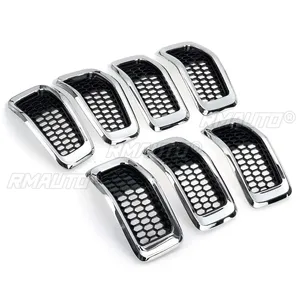 7 Piezas de Rejillas de Reemplazo para Parrilla Central Delantera de Coche, Tipo Panal de Abeja, para Jeep Cherokee 2014 2015 2016 2017 2018 - Product Image 3