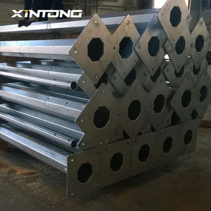 Poteaux galvanisés à chaud de 8m, 9m, 10m, 11m, 12m, poteaux d'éclairage à bras simple ou double, poteaux d'éclairage extérieurs octogonaux coniques - Product Image 3