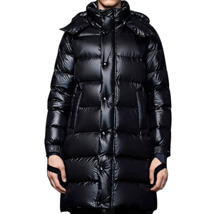 long shiny puffer coat