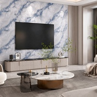 Panneau PVC UV WYRAX effet marbre Onyx Blanc pour mur d'accentuation de hall d'hôtel 1220x2440mm 5mm, panneau commercial étanche