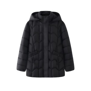 Женская стеганая куртка с капюшоном, зимняя верхняя одежда из полиэстера, оптовые поставки от производителя, OEM - Product Image 1