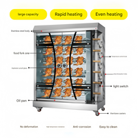 Four à rôtir poulet programmable en acier inoxydable, chauffage par convection, design compact, commandes numériques pour petits espaces