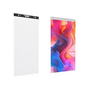 Écran LED transparent flexible pour façades de bâtiments modernes – Art numérique architectural - Product Image 5