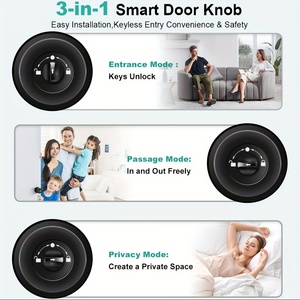 電子寝室インテリアドアPrivicyロックデジタルTuyaアプリ指紋スマートドアノブ - Product Image 5