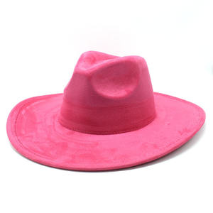 หมวกเฟโดราปีกกว้าง 9.5 ซม. แบบคลาสสิก ขายส่ง หมวกเฟโดราหนังกลับทรงหัวใจ - Product Image 5