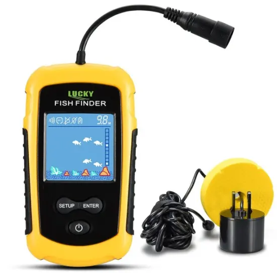 Draagbare Vis Dieptezoeker Water Handheld Visvinder Sonar Boot Transducer Vissen Echolood