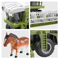 Moissonneuse-batteuse RC, tracteur agricole et remorque jouets, 4 canaux, métal, portée 20-50m, prêt à l'emploi avec chargeur USB