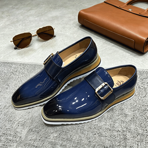 รองเท้าผู้ชายแบบ Monk Strap น้ำหนักเบา หนังแก้ว แต่งตัวได้ ใส่สบาย พื้นหนา เงางาม พร้อมส่ง ขั้นต่ำ <span class=keywords><strong>1</strong></span> คู่ - Product Image 3