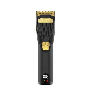 Iclipper- K38S Golden Hair Trimmer Cut Machine Wireless Metal Electric Clippers Men Cordless Professional Hair Clipper