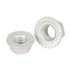 Tuercas hexagonales de brida Dacromet de alta resistencia Grado 10 con dientes dentados de bloqueo, sujetadores de acero al carbono para resistencia a la vibración - Product Image 3