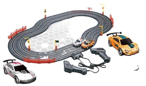 1:43 quy mô khe cắm đua thiết lập điều khiển từ xa xe với đèn đôi đua bài hát tay điều khiển bao gồm - Product Image 2