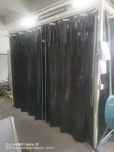 Cor preta soldagem plástico cortina isolamento resistente anti-marte respingo solda cortina para industrial