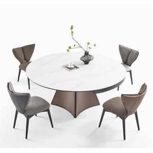 Set <span class=keywords><strong>Tavolo</strong></span> <span class=keywords><strong>da</strong></span> Pranzo Rotondo <span class=keywords><strong>Allungabile</strong></span> di Alta Qualità con 4 <span class=keywords><strong>Sedie</strong></span>, Stile Nordico per Ristoranti - Product Image 3